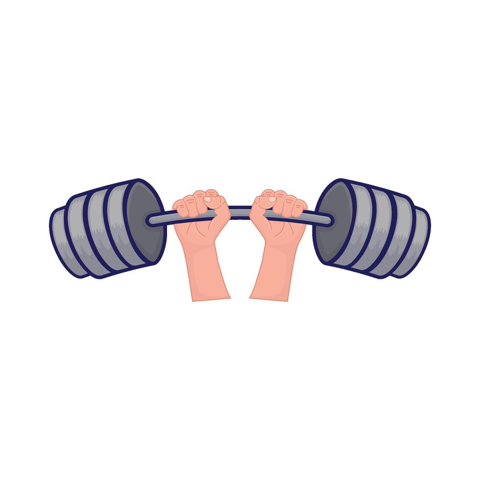 Illustration of barbell vector