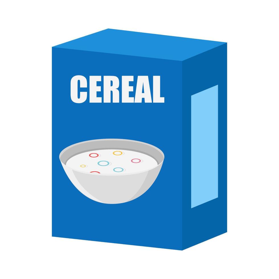 box cereal illustration vector