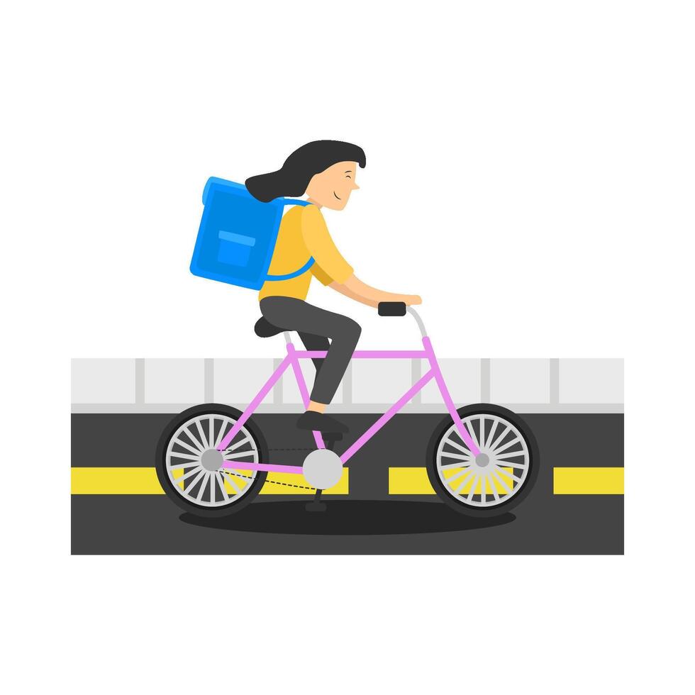 personas paseo bicicletas ilustración vector