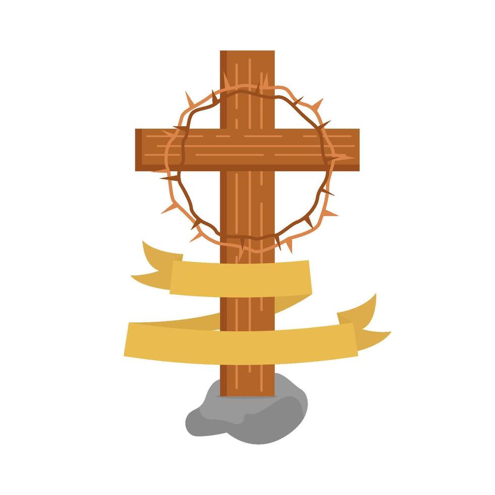 christian cross religious  illustration vector