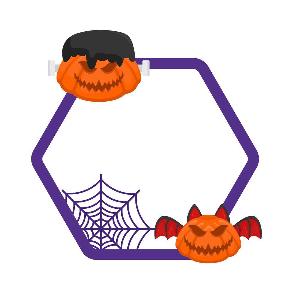 Illustration of Halloween frame vector