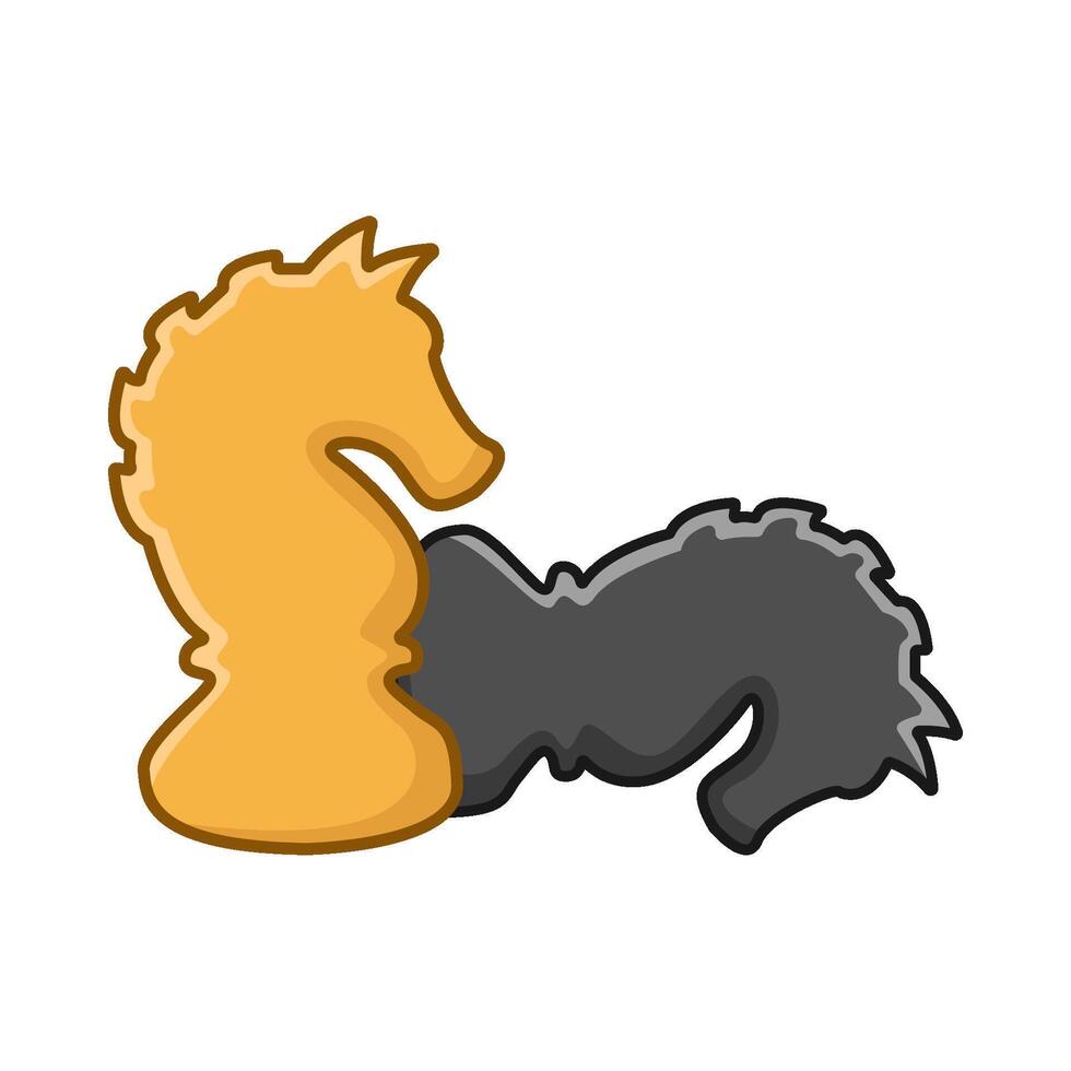 knight chess illustration vector
