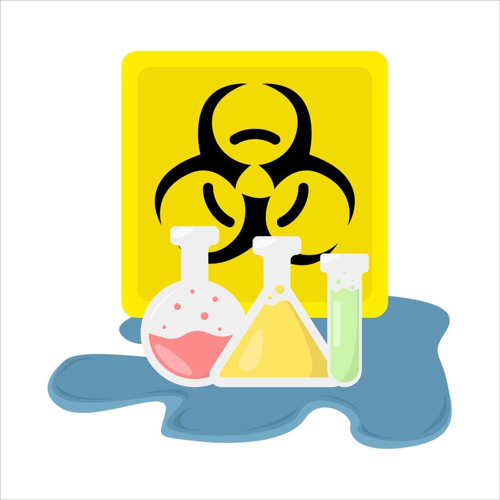radiation, potion with water radiation illustration vector