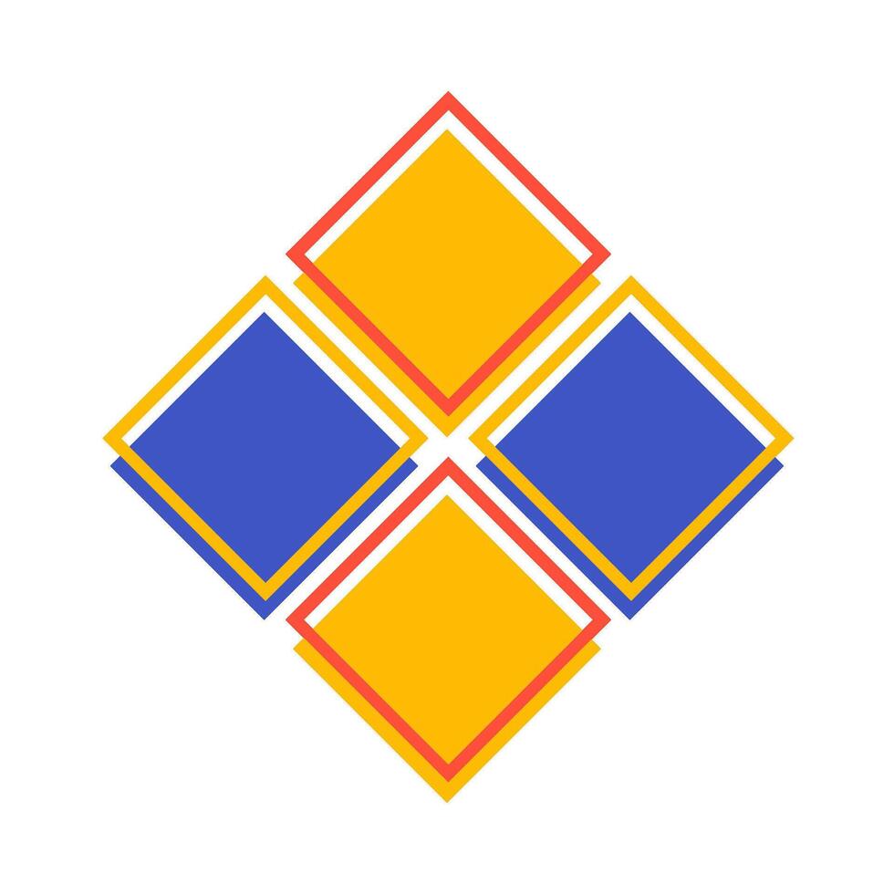 Illustration of geometric shapes vector