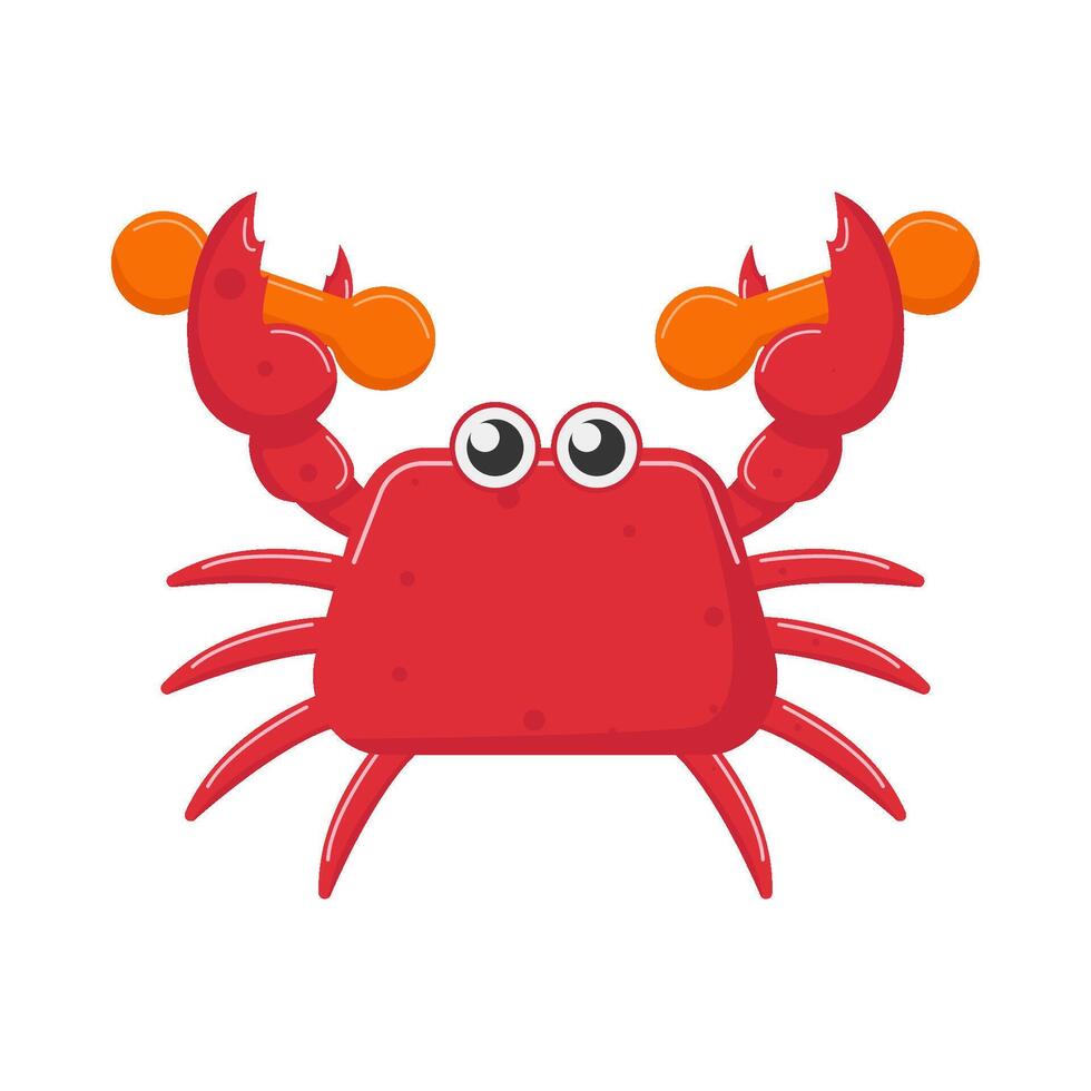 ilustración de linda cangrejo vector