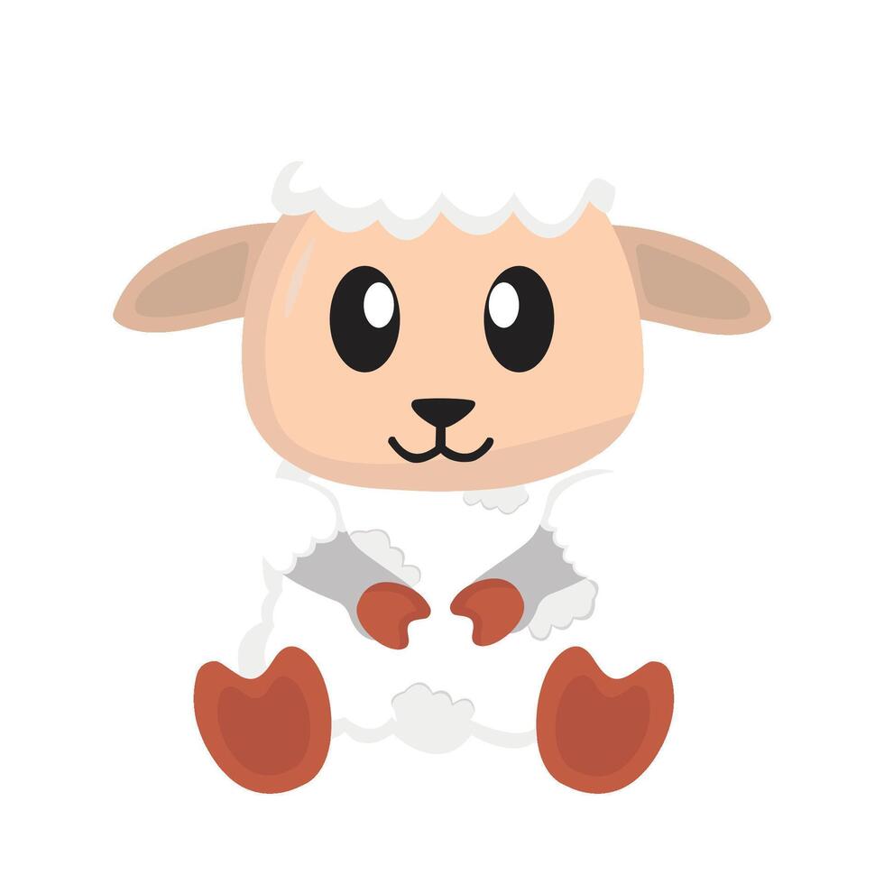 ilustración de linda oveja vector
