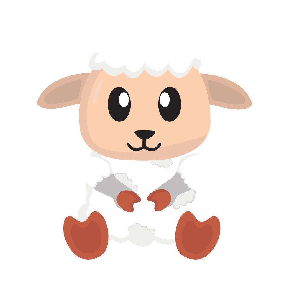 Illustration of cute sheep vector