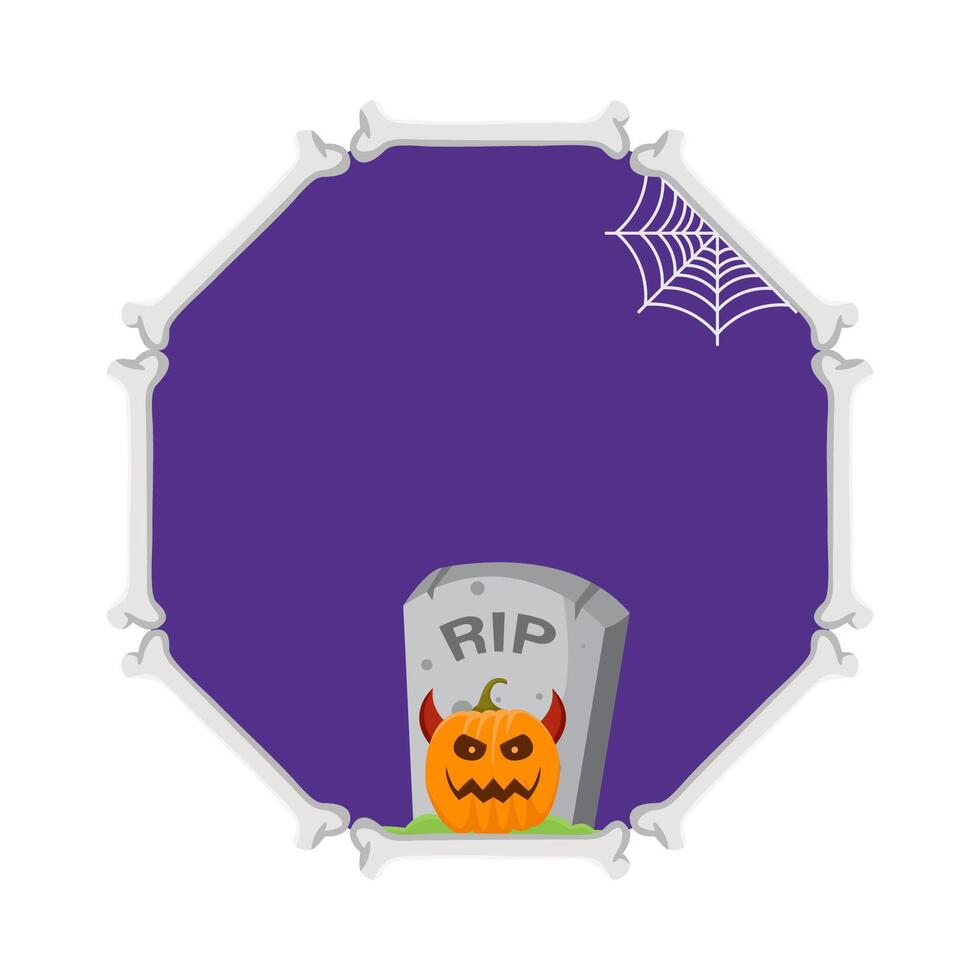 Illustration of Halloween frame vector