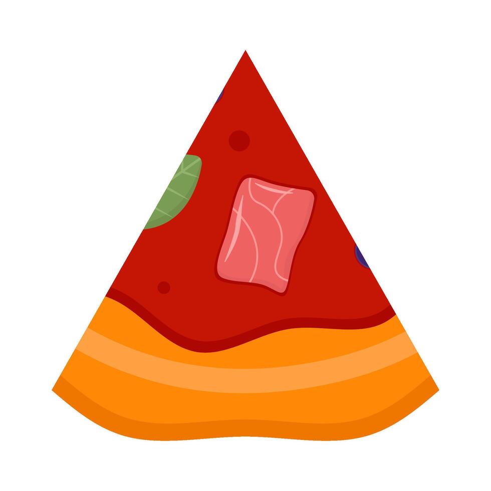Illustration of pizza slice vector