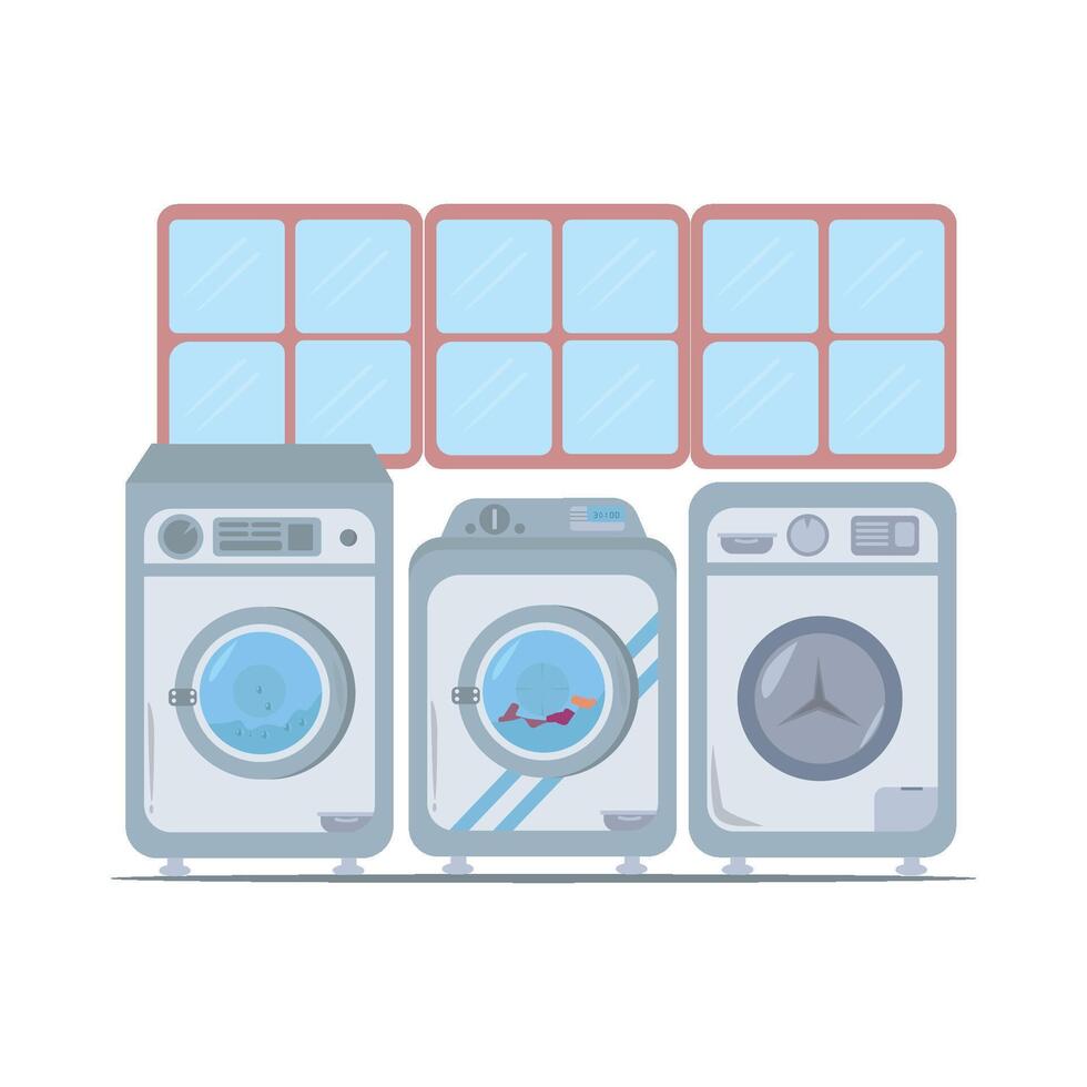 Illustration of washing machine vector