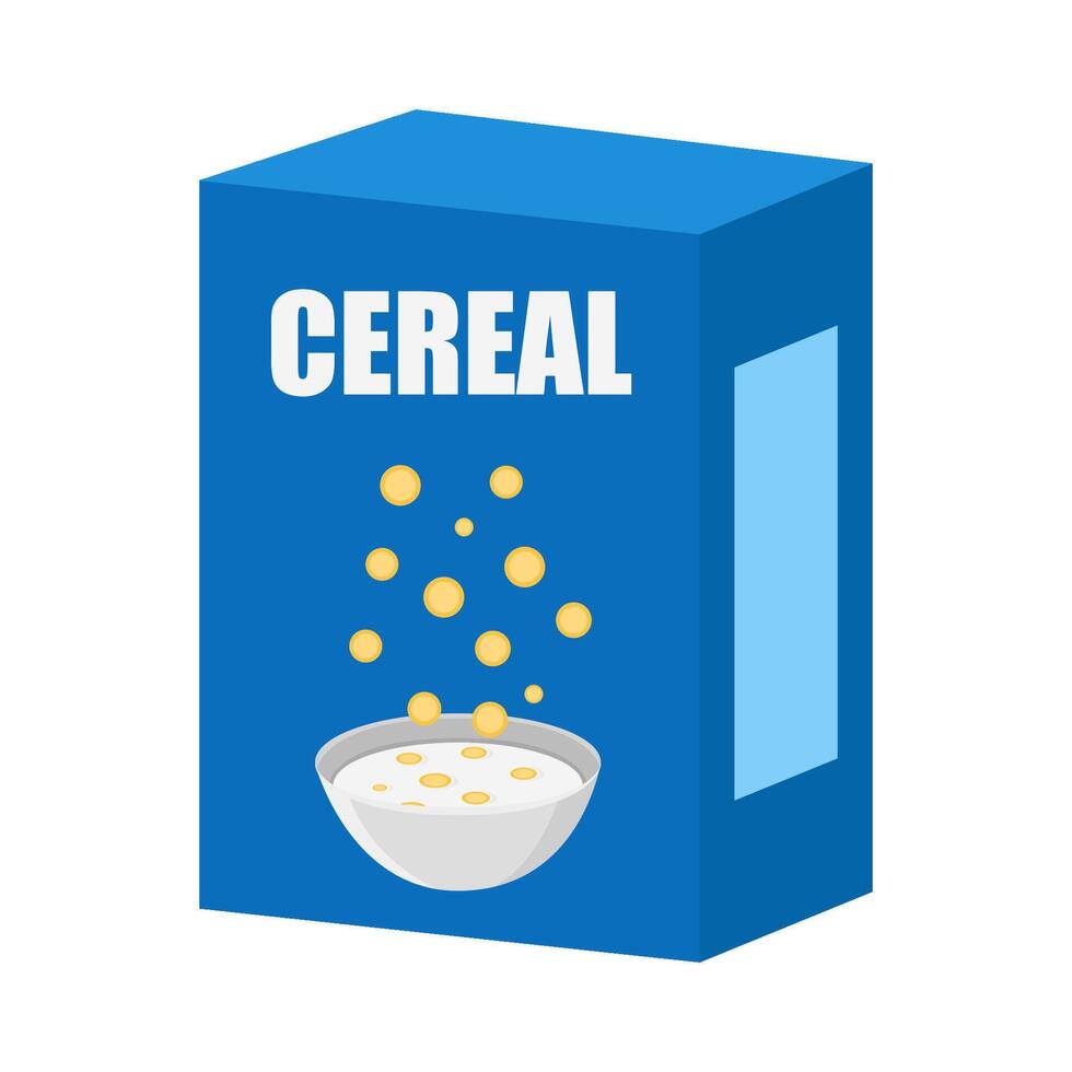 box cereal illustration vector