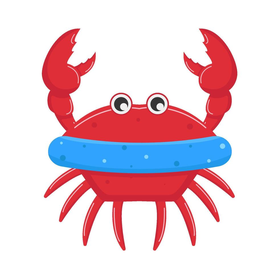 Illustration of cute crab vector