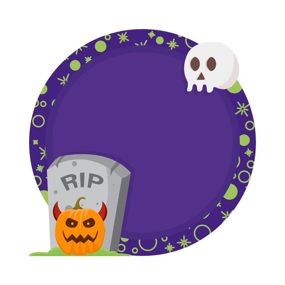 Illustration of Halloween frame vector