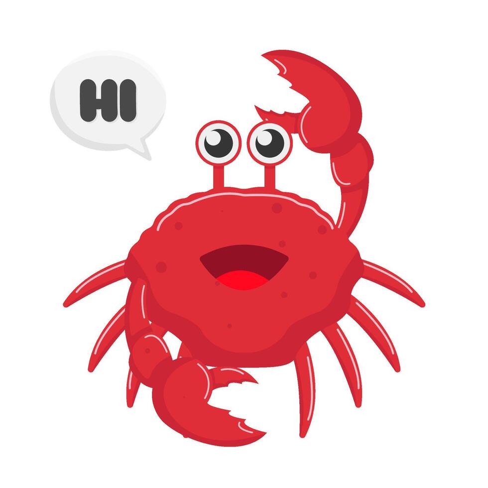 Illustration of cute crab vector