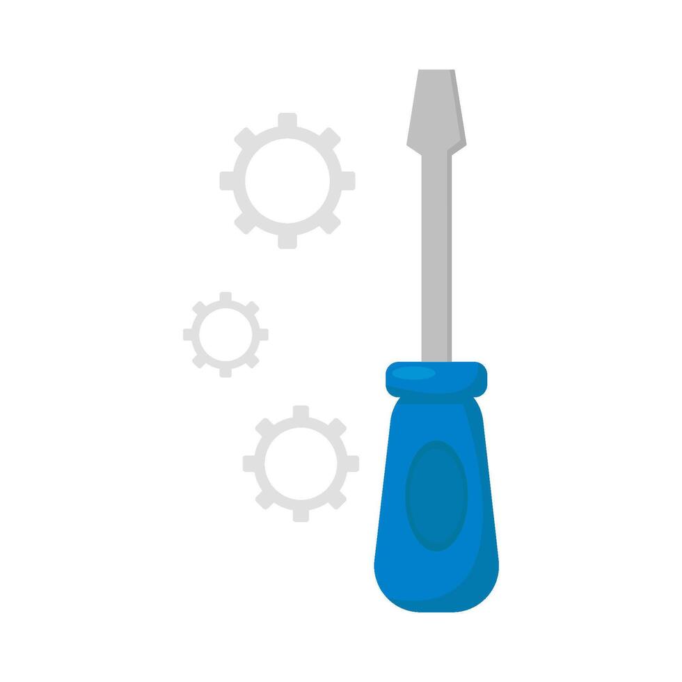 screwdriver with setting illustration vector