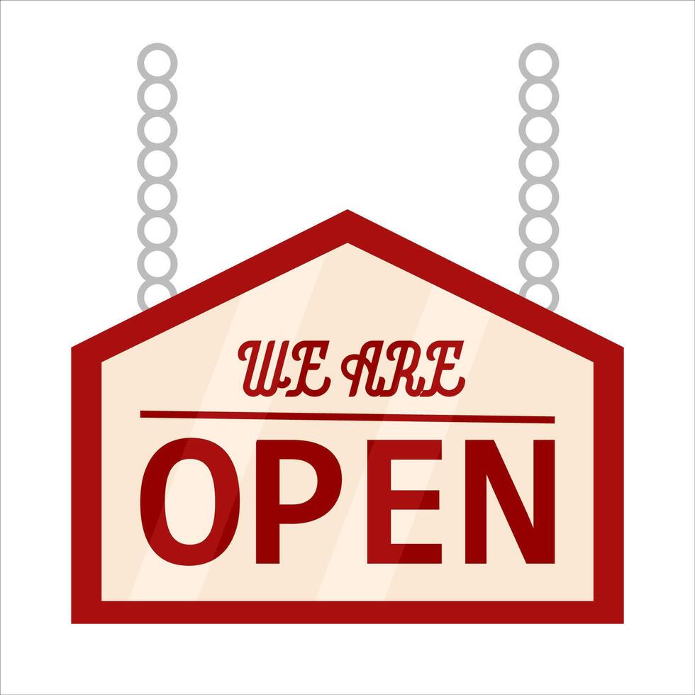 open board hanging illustration vector