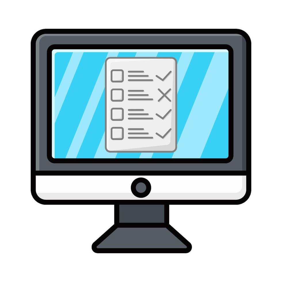 task list in computer illustration vector