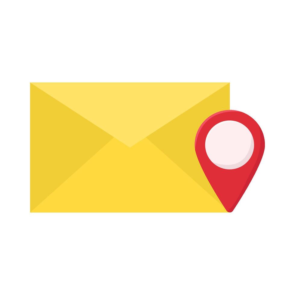 email with location with email illustration vector