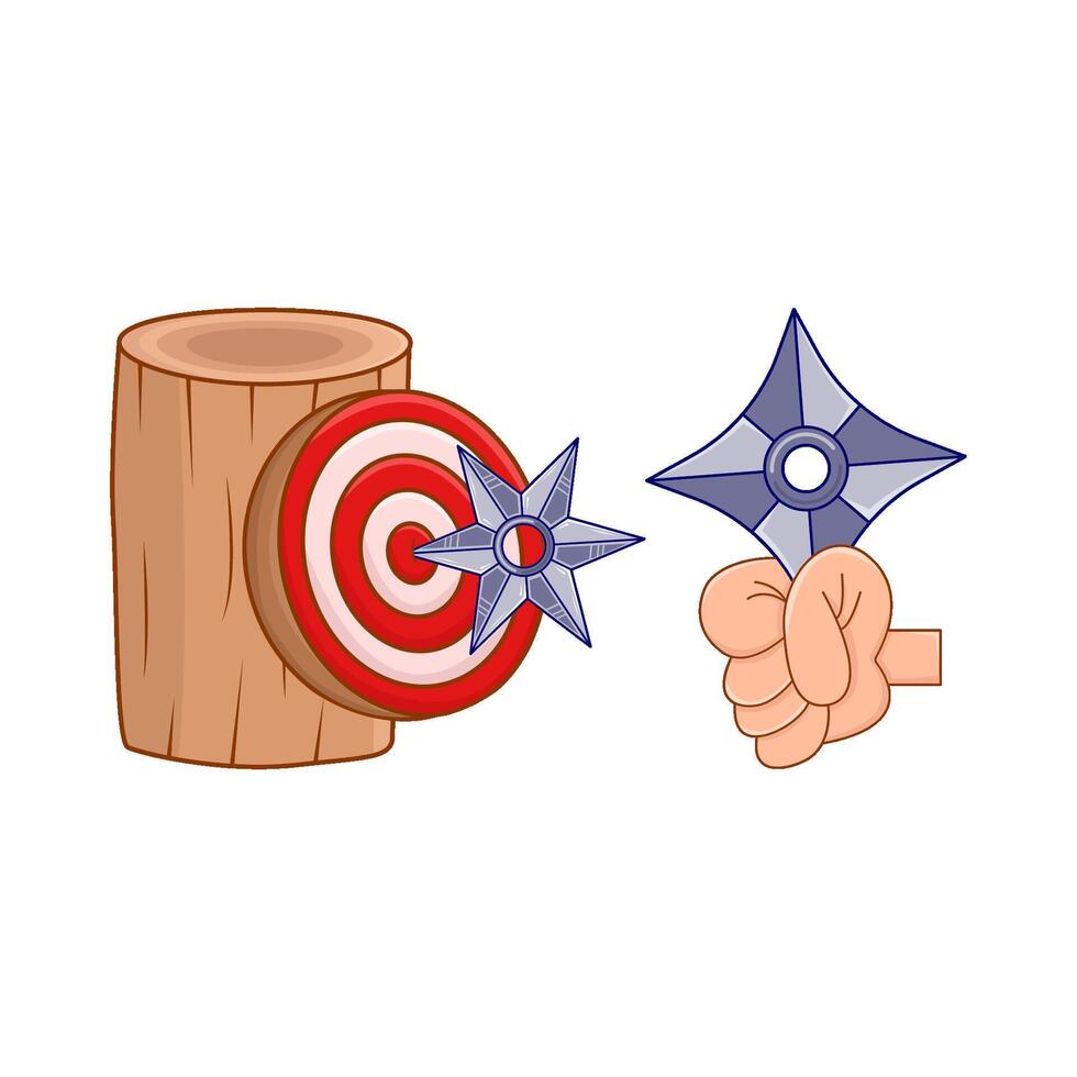 Illustration of shuriken vector