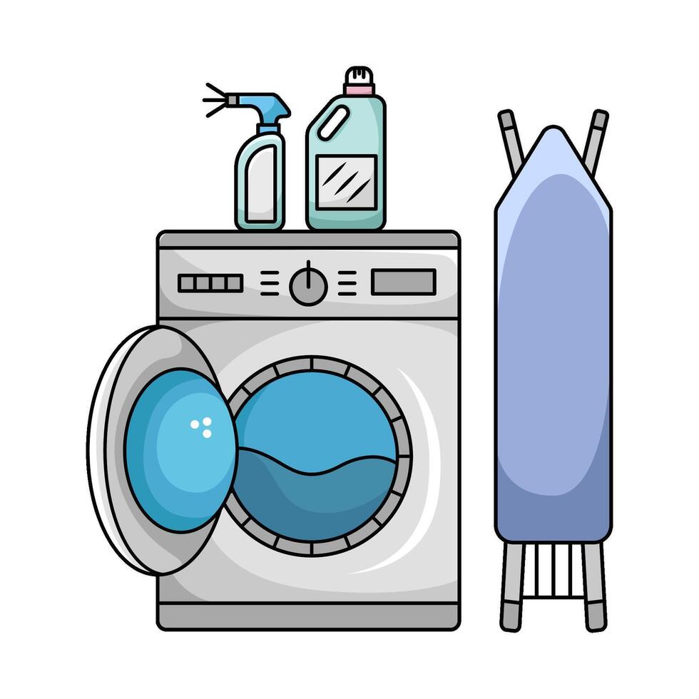 Illustration of washing machine vector