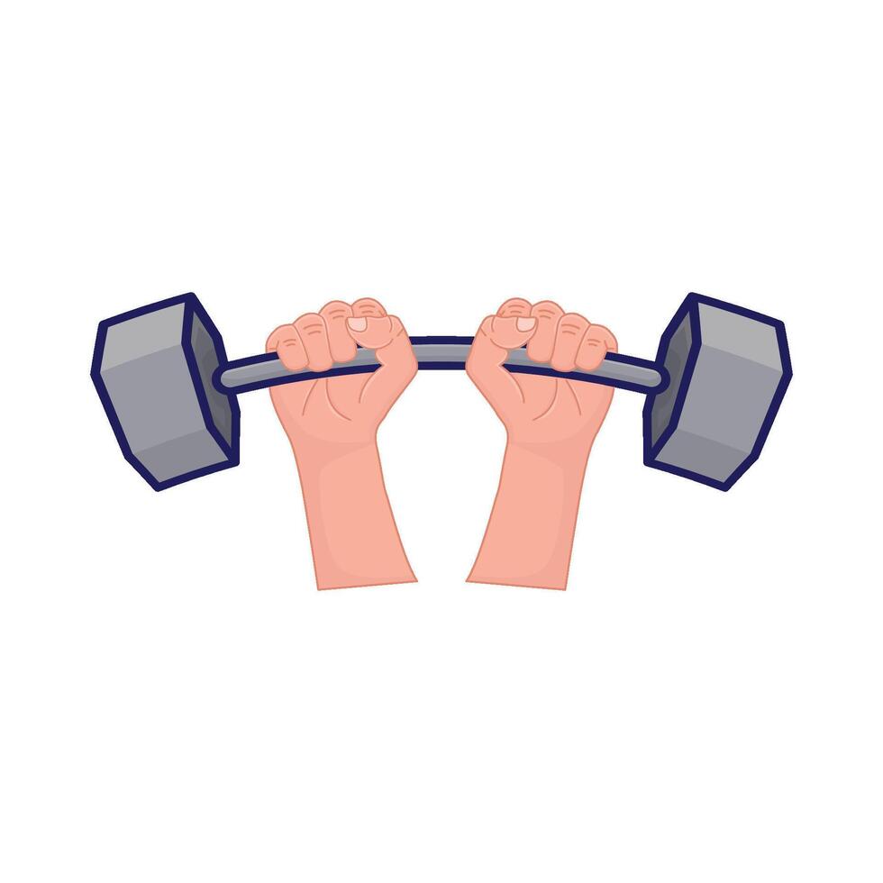 Illustration of barbell vector