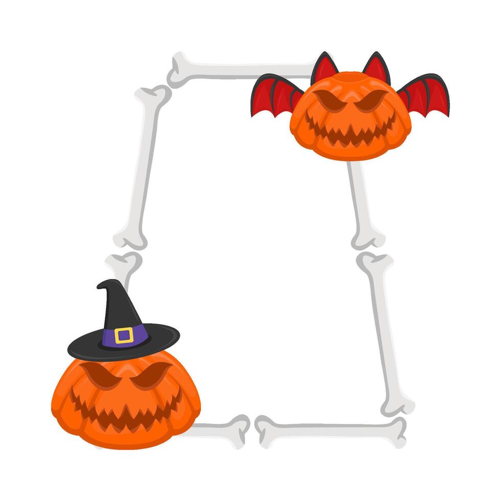 Illustration of Halloween frame vector