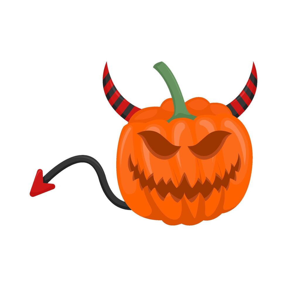 diablo de calabaza vector