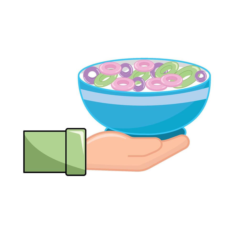 Illustration of cereal bowl vector