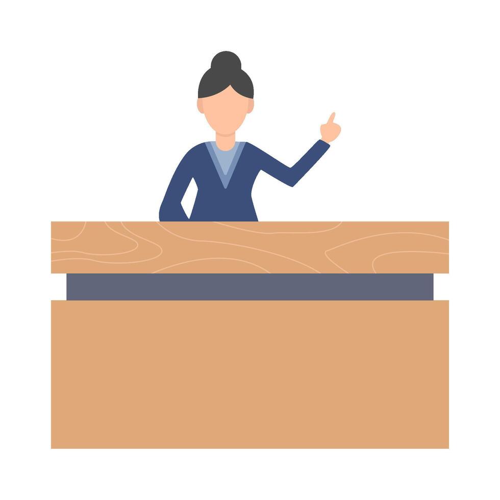 front desk illustration vector