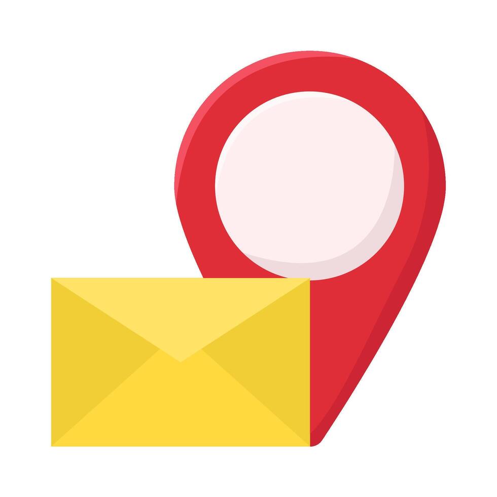 location with email illustration vector