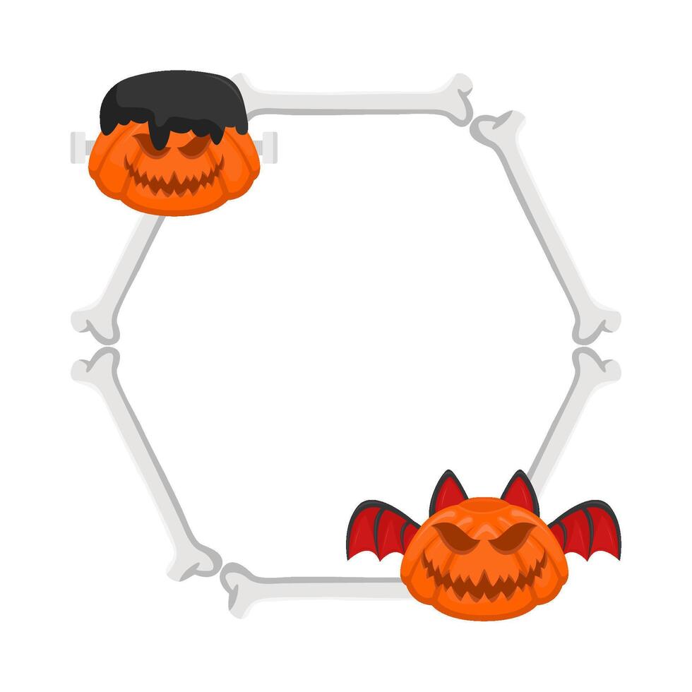 Illustration of Halloween frame vector