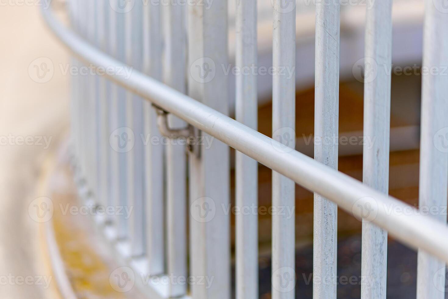 a railing to hold in selective focus photo