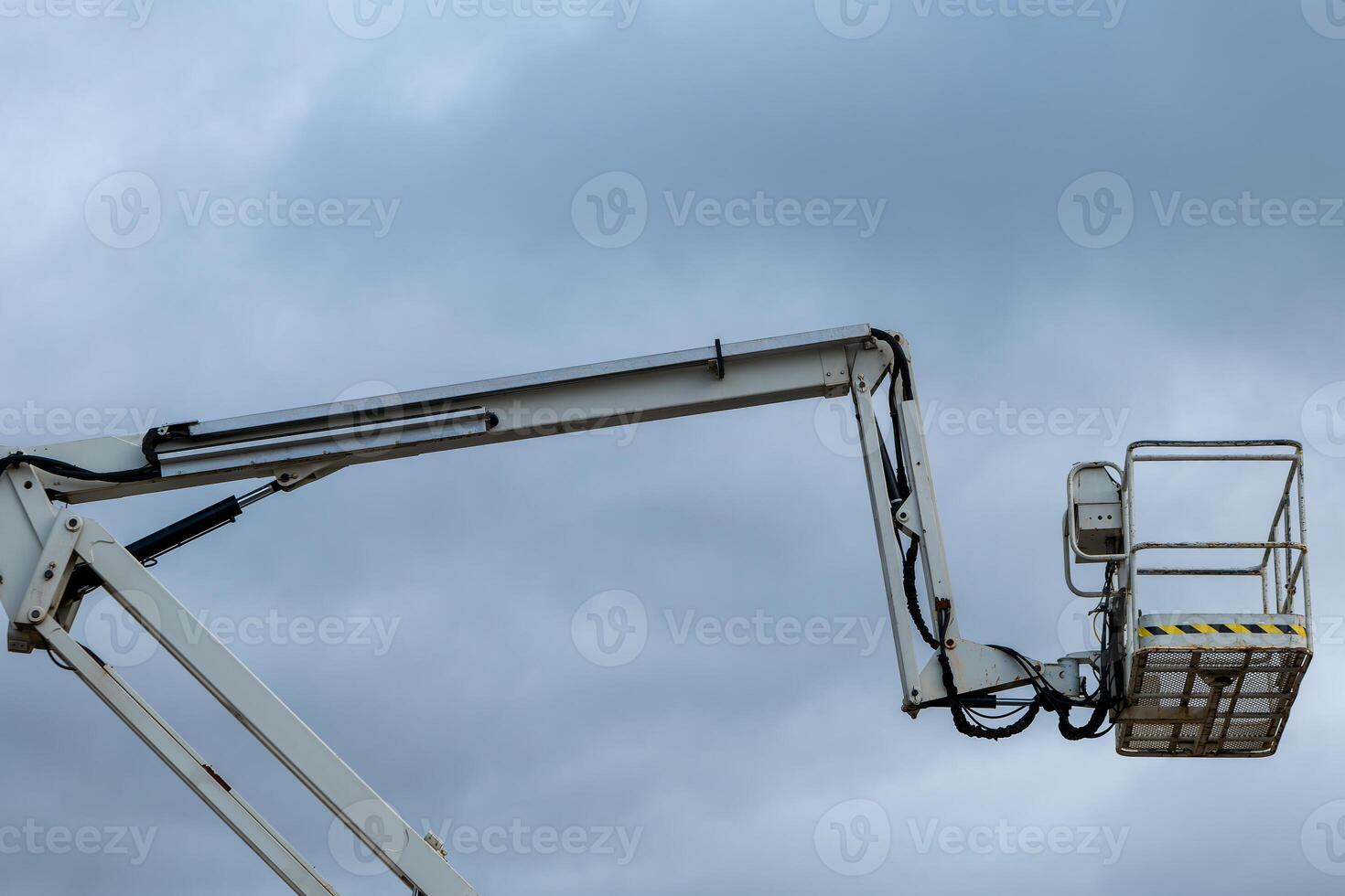 lifting crane with a view from below photo