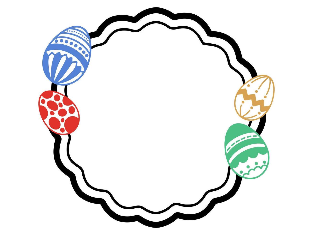 Easter Background with Frame Illustration vector