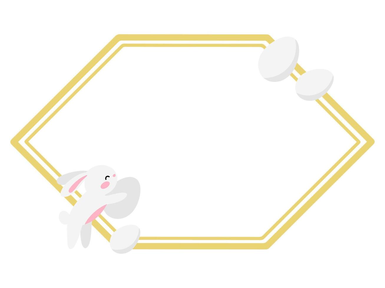 Easter Rabbit Frame Background Illustration vector