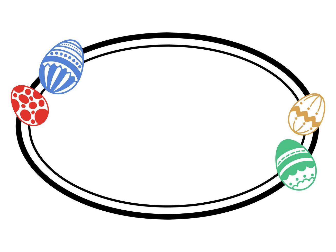 Easter Eggs Frame Border Illustration vector