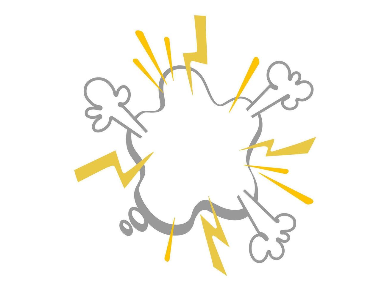Comic Bubble Design Element Illustration vector