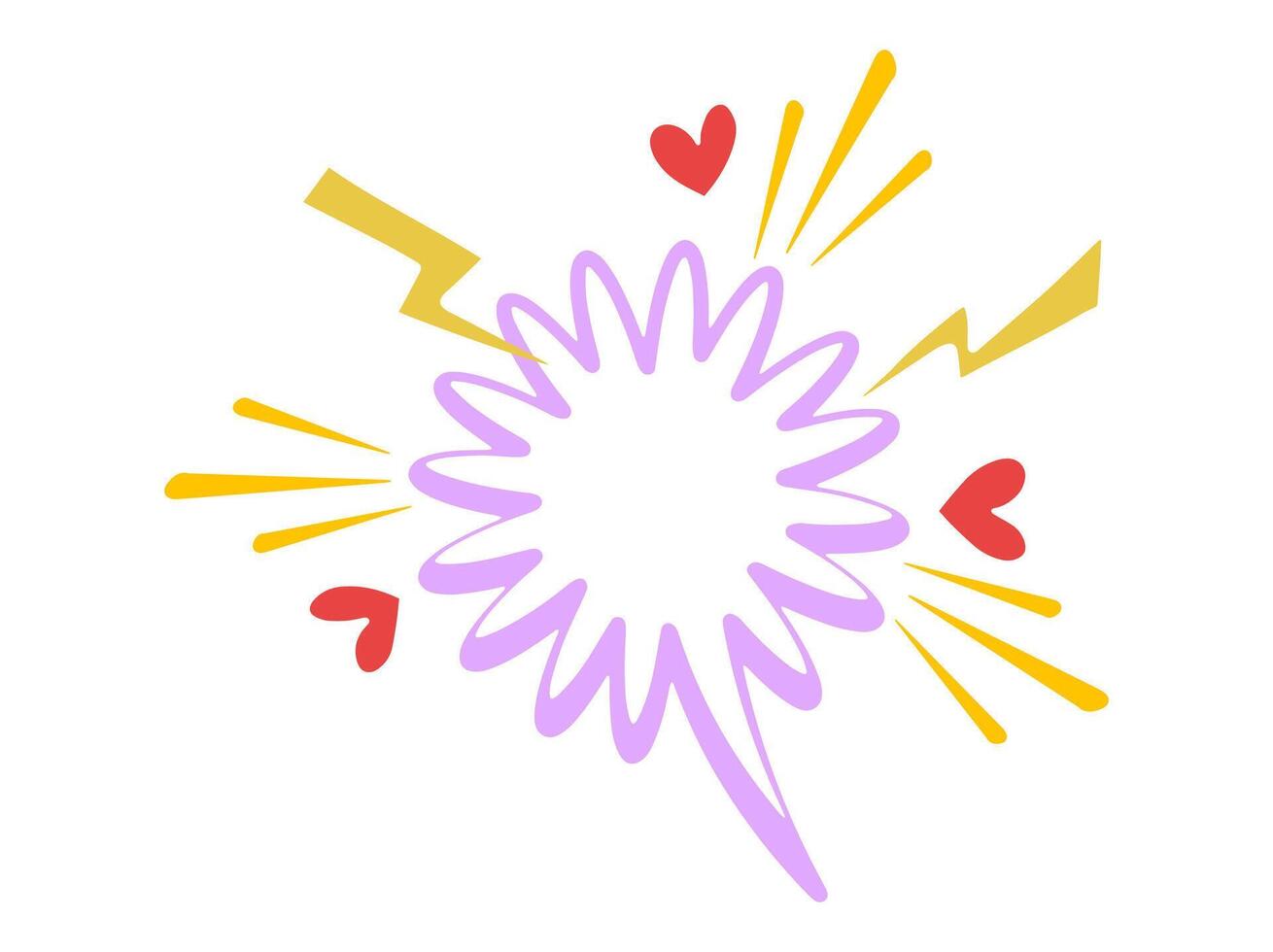 Comic Bubble Design Element Illustration vector