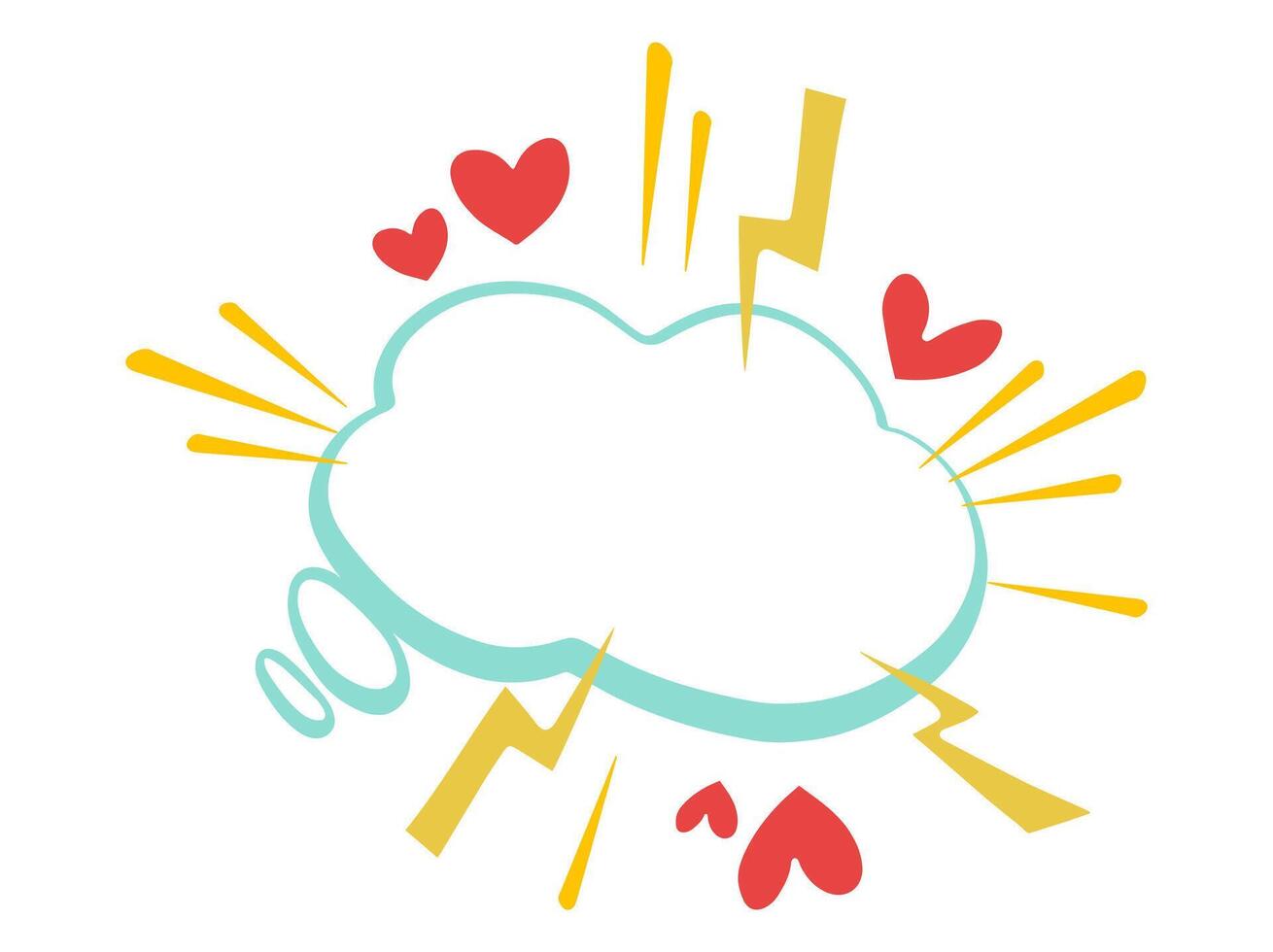 Hand Drawn Sketch Speech Bubble vector