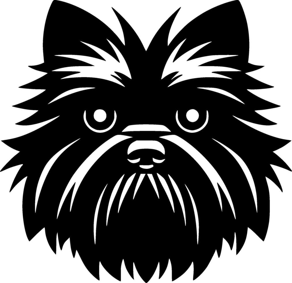 affenpinscher - minimalista y plano logo - vector ilustración