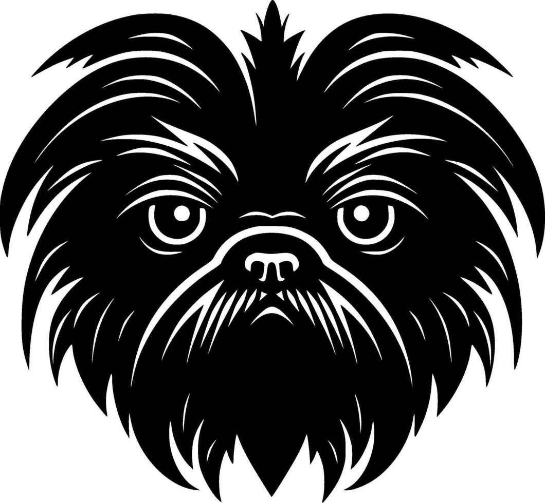 Affenpinscher, minimalista y sencillo silueta - vector ilustración