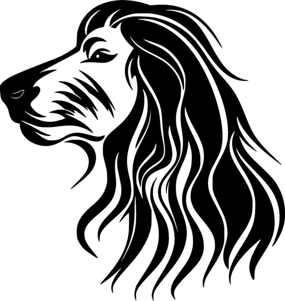 Afghan Hound - Minimalist and Flat Logo - Vector illustration