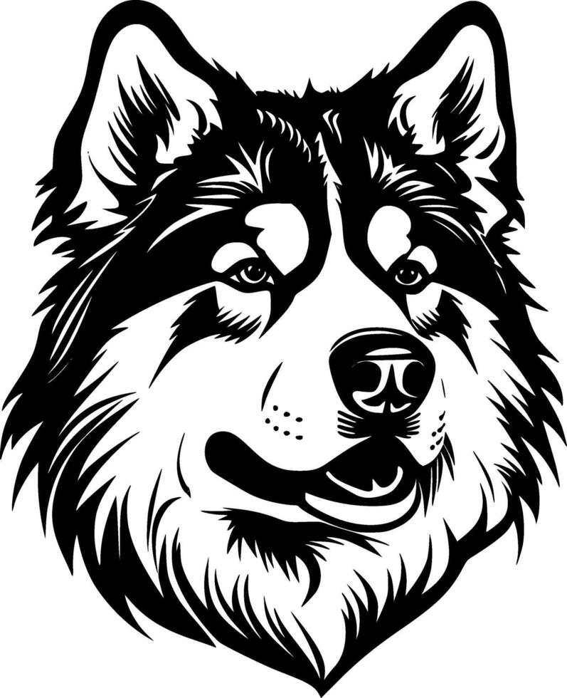 Alaska malamute - minimalista y plano logo - vector ilustración