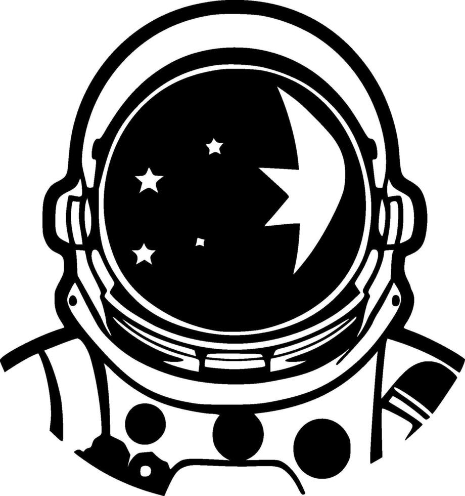 astronauta - minimalista y plano logo - vector ilustración