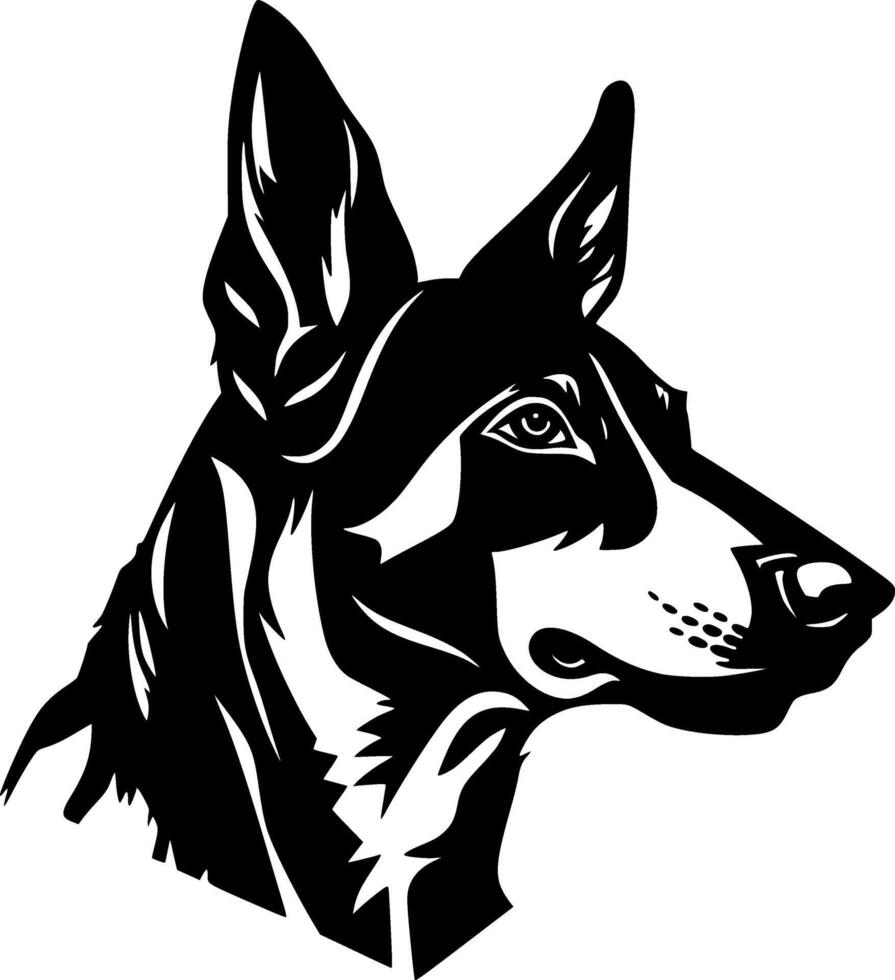 australiano Kelpie - minimalista y plano logo - vector ilustración