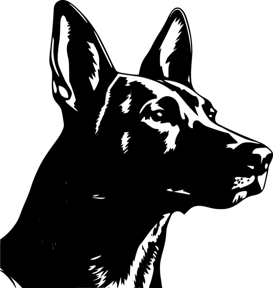 Australian Kelpie, Minimalist and Simple Silhouette - Vector illustration