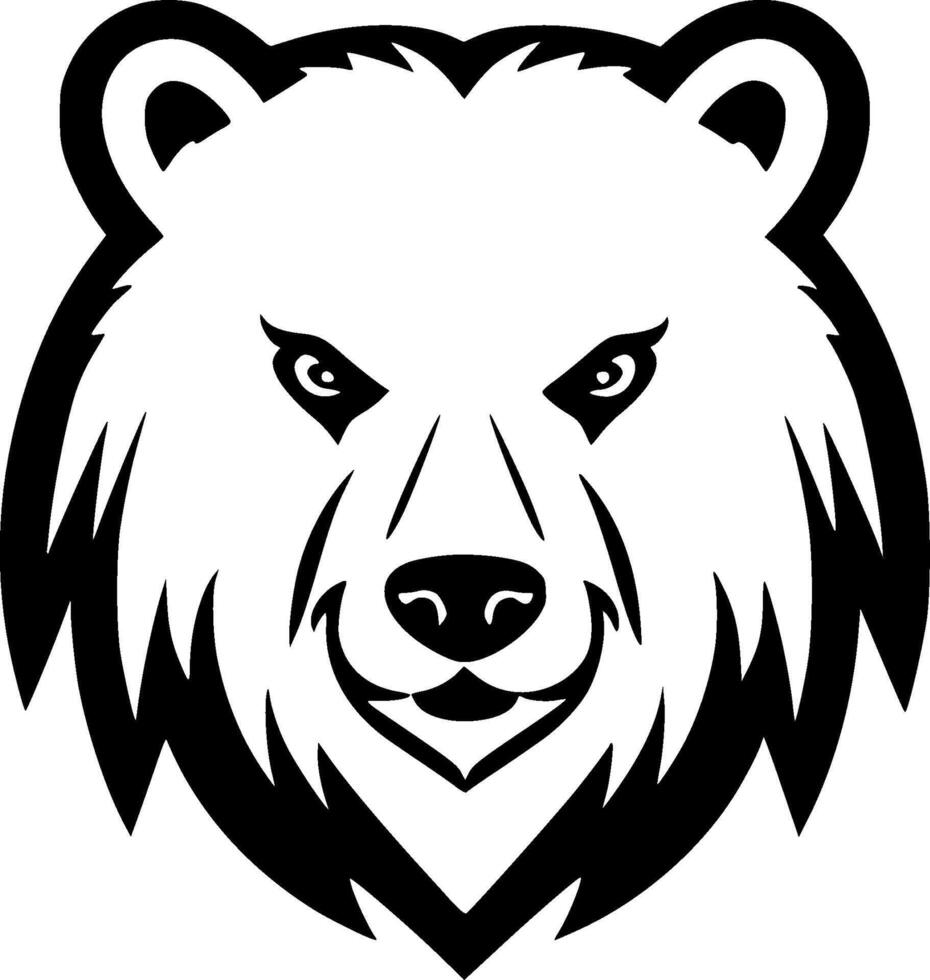 Bear - Minimalist and Flat Logo - Vector illustration