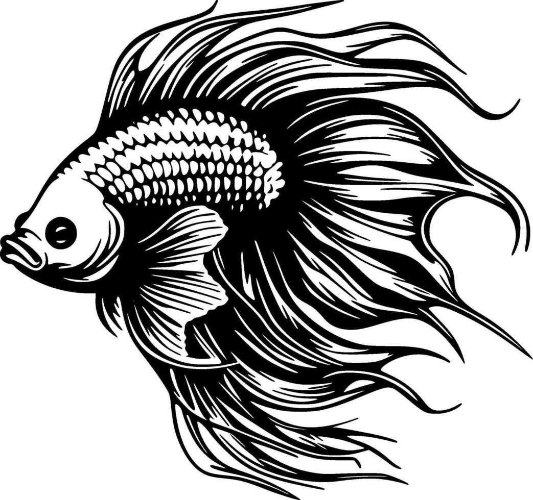 Betta pescado - alto calidad vector logo - vector ilustración ideal para camiseta gráfico