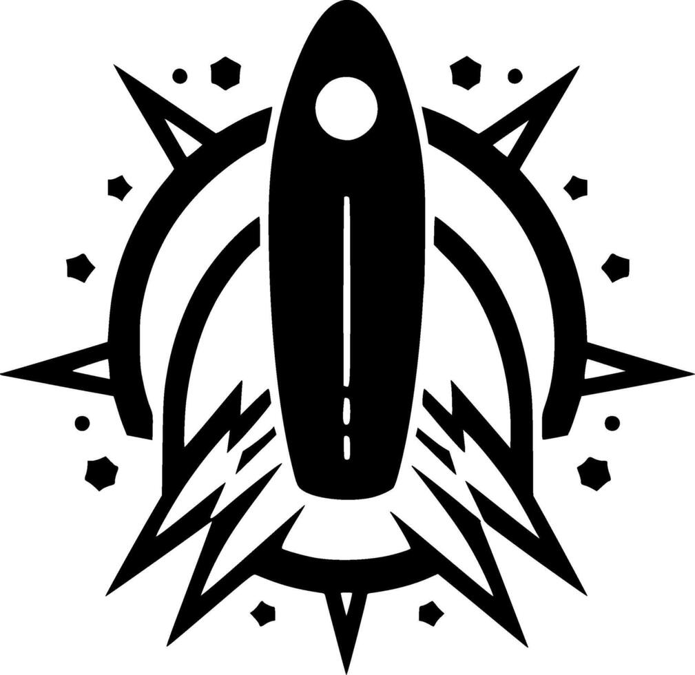 Boom - Black and White Isolated Icon - Vector illustration