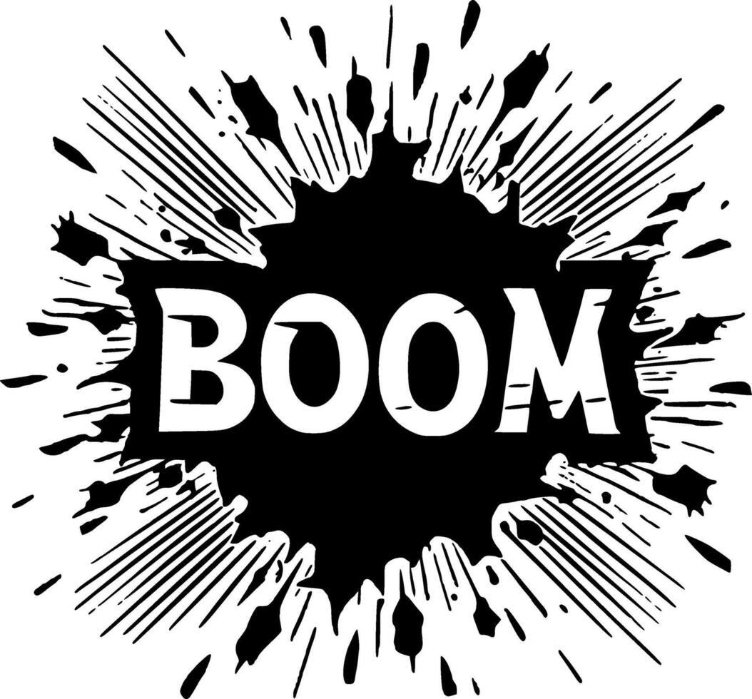Boom - Minimalist and Flat Logo - Vector illustration